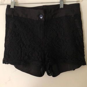 Aqua lace shorts
